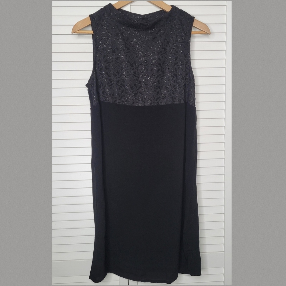 NAF NAF Black Sleeveless Cocktail Shift Dress size 38